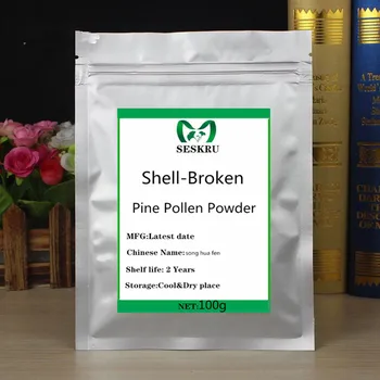 

100% Pure Natural Organic Shell-Broken Pine Pollen Powder, support immune system health, antioxidants