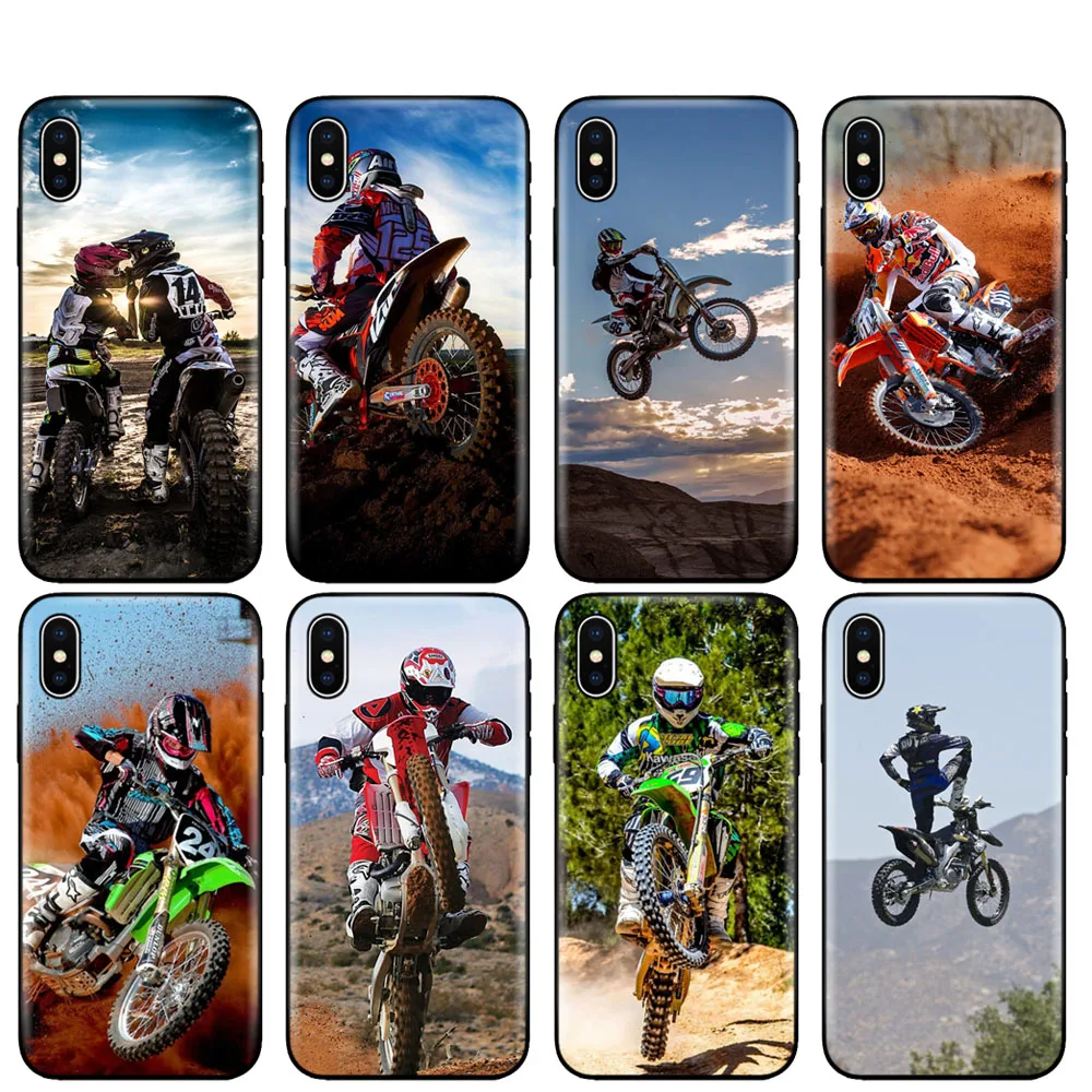 Черный чехол из ТПУ для iphone 5 5s se 6 6s 7 8 plus x 10 силиконовый XR XS 11 pro MAX SE 2020 мотокросса