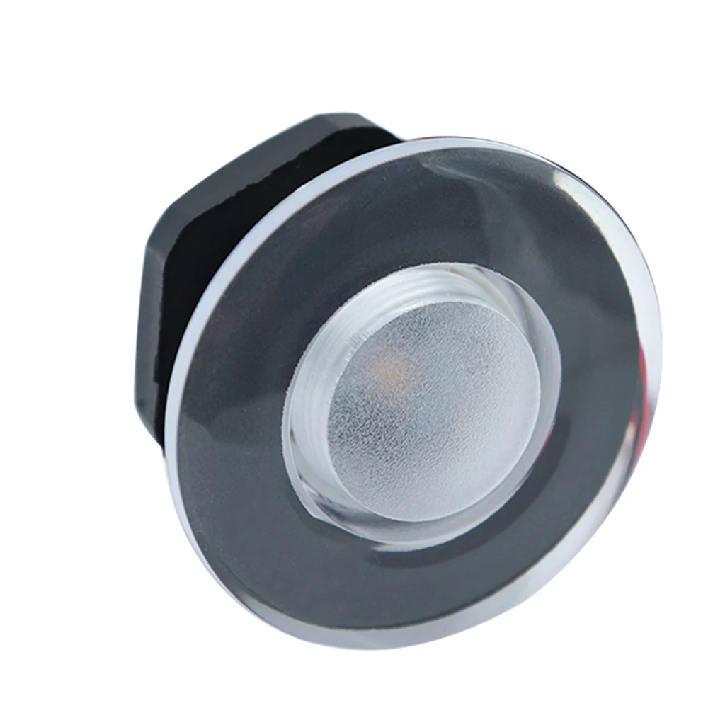 DC 12V Waterproof Marine Boat Transom LED Stern Light Round Stainless Steel Cold White LED Tail Lamp Yacht Accessories