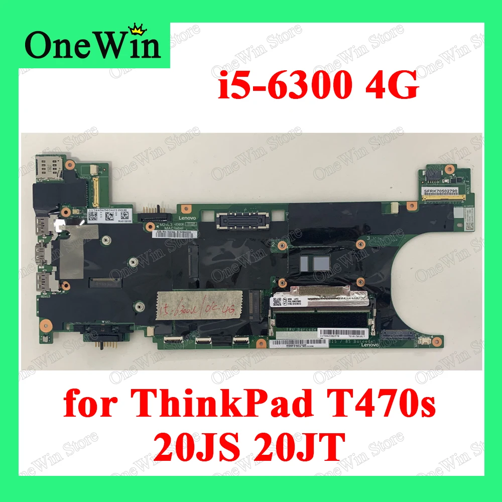 

I5-6300 4G для ThinkPad T470s 20JS 20JT материнская плата для ноутбука FRU 01ER312 01ER312 01ER313 01ER350 01ER353 01ER354