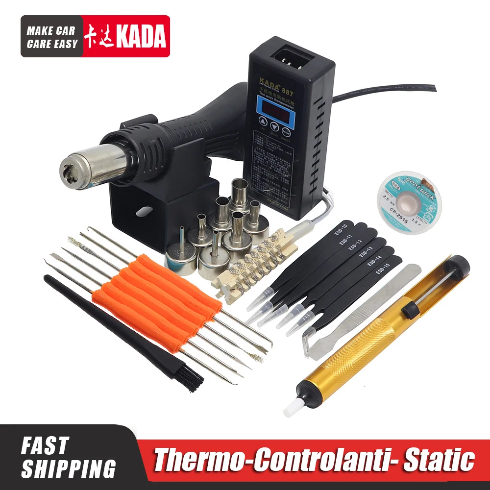 Kada 887 Heat Gun Hot Air Hair Dryer Soldering Hairdryer Gun Bga Rework