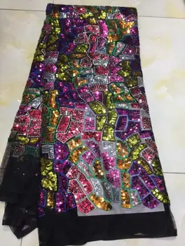 

5yards Embroidered tulle mesh lace fabric pretty design JIANXI.C-124110 unique for fashion show