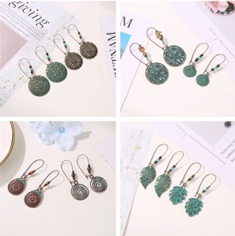 

Earrings Tribal Retro Jewelry Retro Ethnic Style Atmospheric Antique Style Earrings Pendant Fashion Jewelry