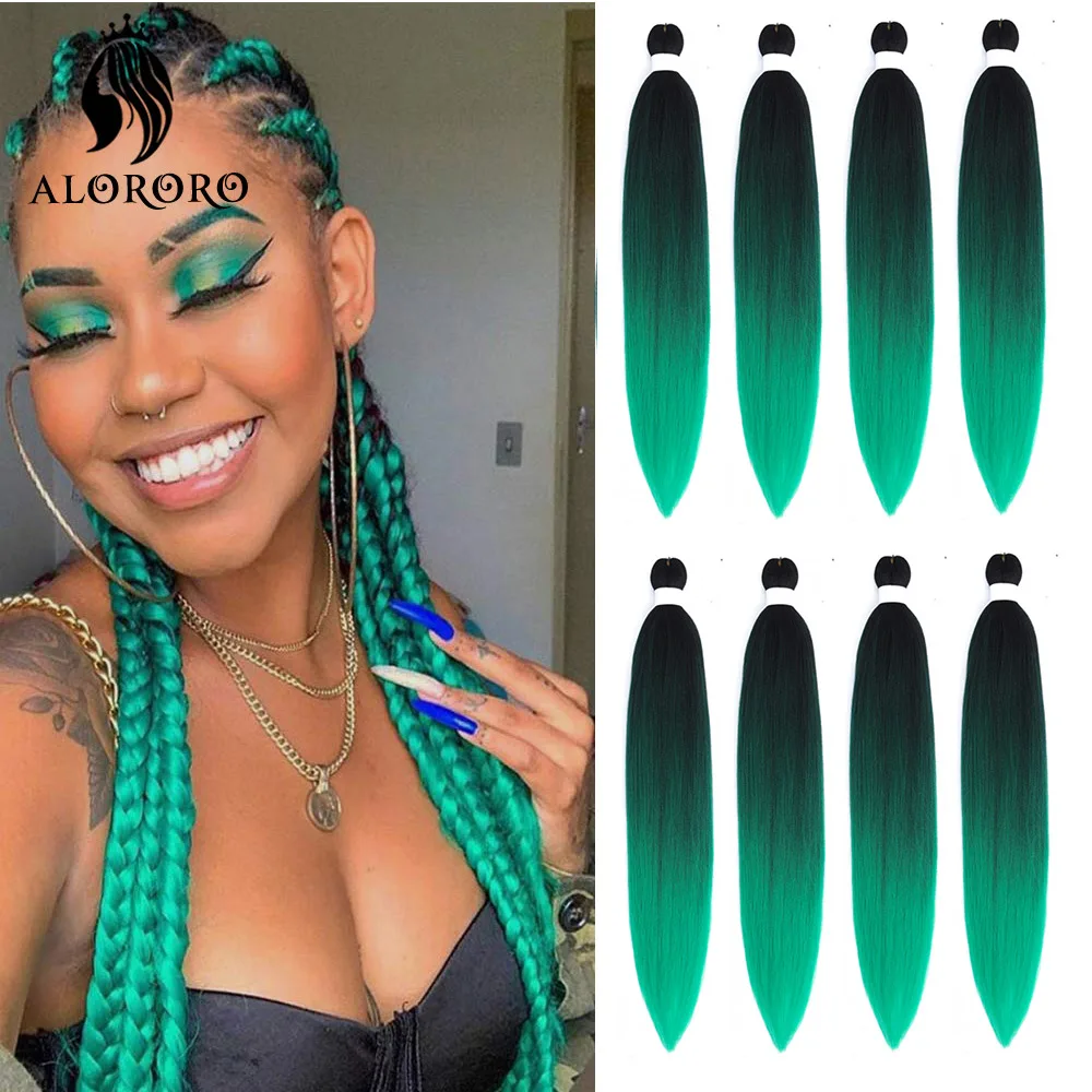 Lowered Braiding-Hair Synthetic-Hair-Extension Profession Jumbo Pre-Stretched Mixed-Colors Alororo oo3KMRBOVKn