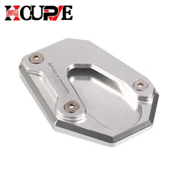 Motorcycle Kickstand Foot Extension Pad Support Plate, Enlarged Stand (Silver)