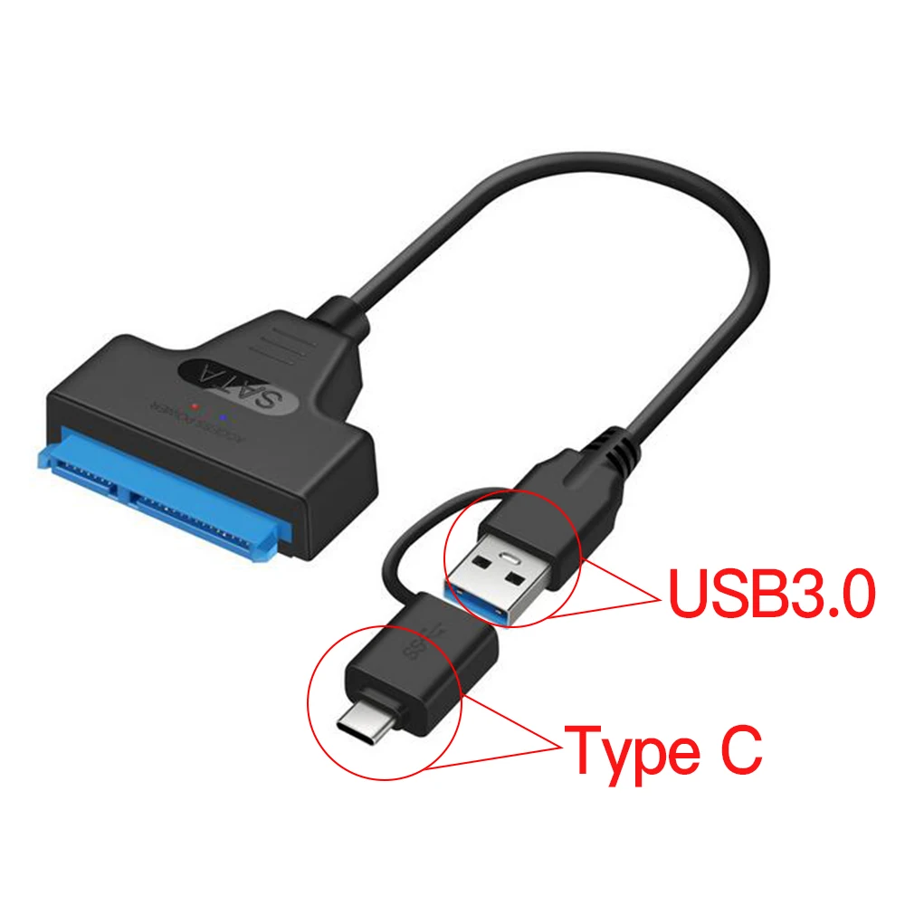 Usb Sata Cable Sata 3 To Usb 3.0 2.0 Type C Adapter Computer Cables