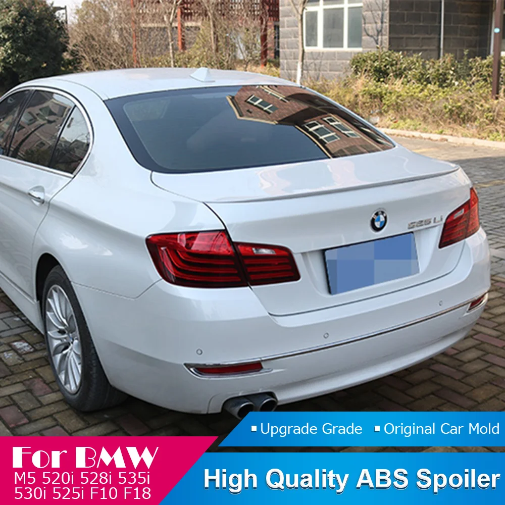 

AITWATT For BMW F10 F18 M5 520i 528i 535i 530i 525i 2012 to 2015 Spoiler ABS Plastic Rear Trunk Wing Lip Spoiler Car Accessories