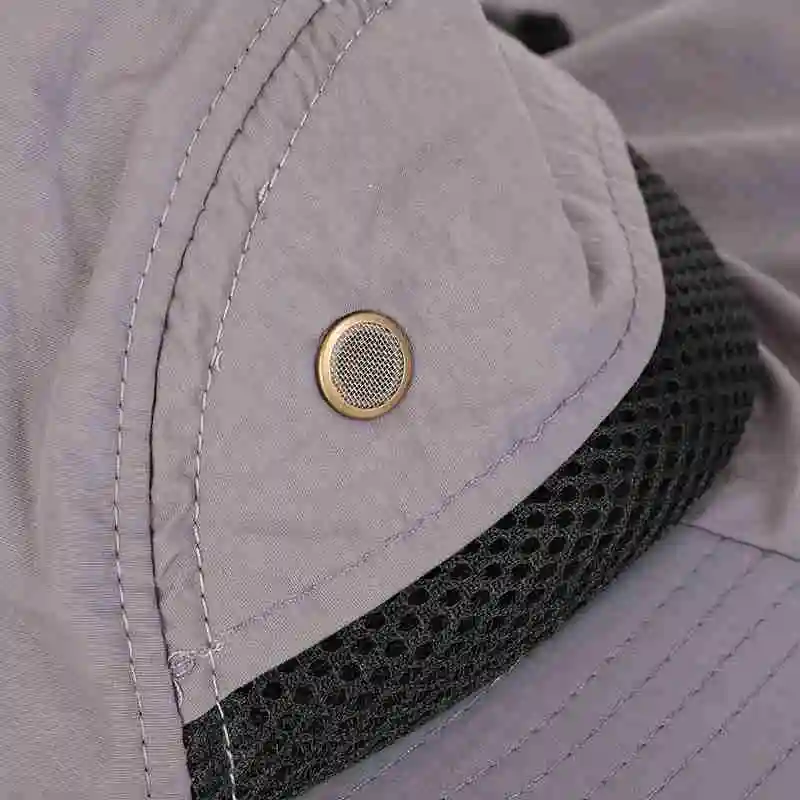 ABZB-Открытый Рыбалка Пешие прогулки Boonie Snap Hat козырек уха шеи крышка Солнцезащитный щиток Кепка
