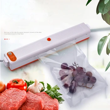 

110V/220V Household Food Vacuum Sealer Fast Packaging Machine Vacuum Packer Film Sealer Including 10Pcs Bags Gifts