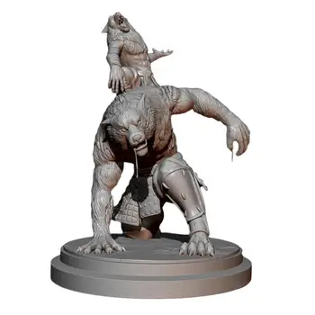 

1/24 Resin Soldier Wolf Brothers Model Self-assembled Resin Soldier White Model Kit Handicraft Model Ornament Children Best Gift