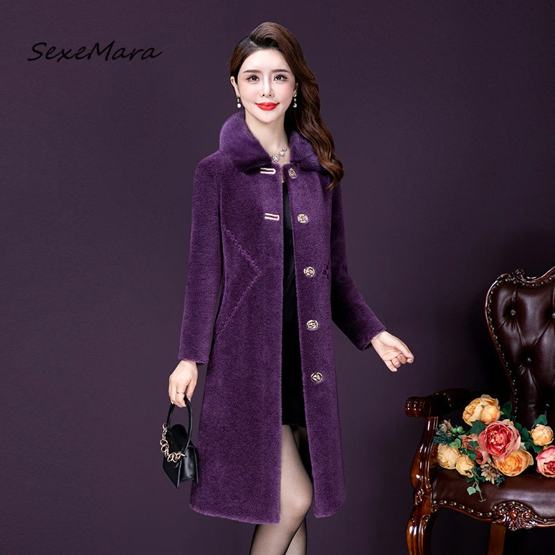 Fashion Women Fur Coat Winter 2020 Korean Style Single Breasted Slim Long Furry Coat Plus Size parka jacket women