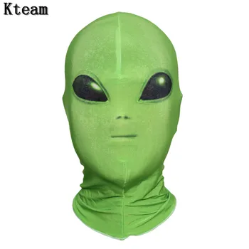 

Funny Realistic Party UFO Alien Mask Halloween Scared Decoration Creepy Bald Horror Ghost UFO Mask Costume Party Cosplay Props