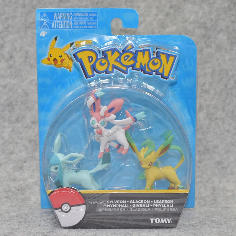 Оригинальная фигурка BANDAI Pokemon Eevee Sylveon Umbreon Vaporeon Ice из ПВХ детские игрушки|Игровые