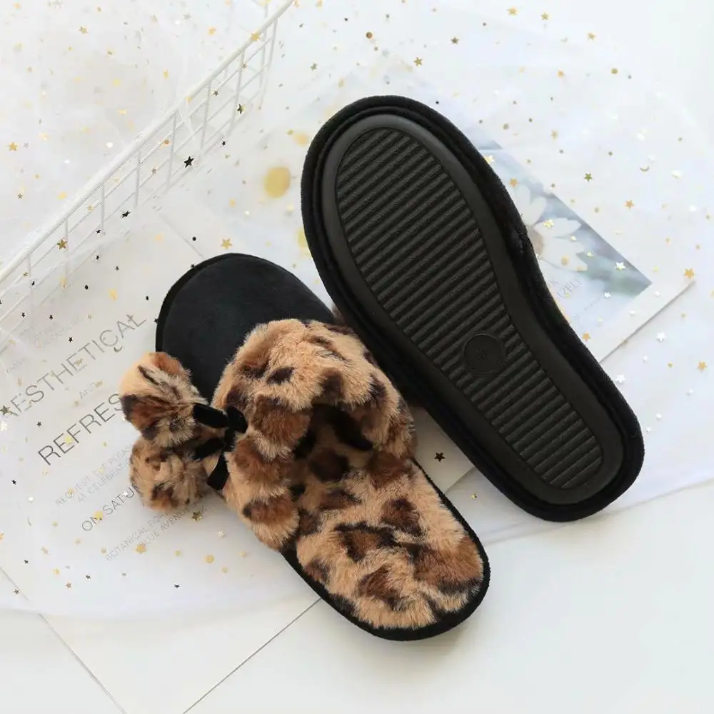 Millffy/пикантные черные женские тапочки с леопардовым принтом; домашние тапочки; удобные тапочки с леопардовым принтом; тапочки-Тапочки