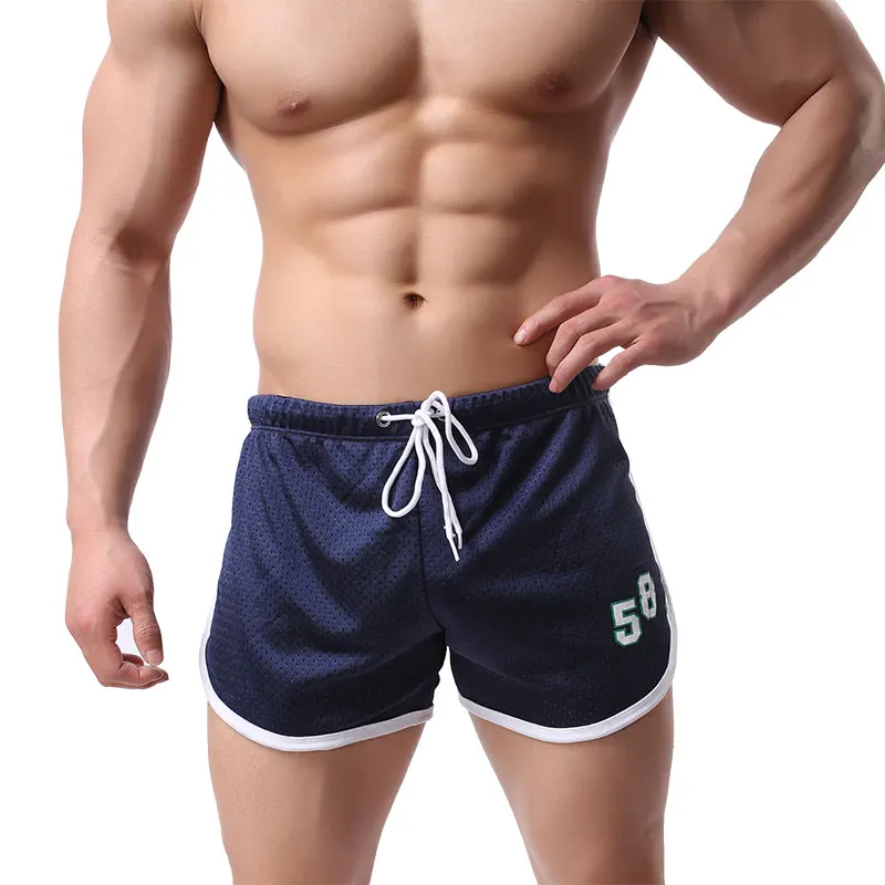 Royal blue Мужские легкие Бодибилдинг беговые шорты для тренажерного зала сетка стрела Мужская Спортивная Атлетическая одежда тренировочный темп Беговые Спортивные Повседневные Шорты - Цвет: Royal blue