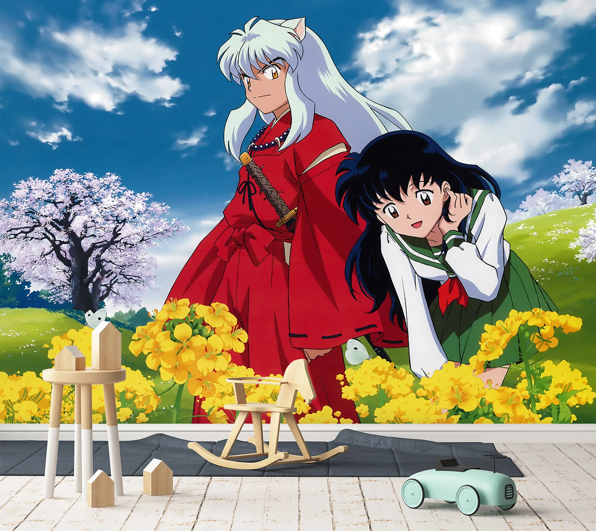 [Самоклеющиеся] 3D Inuyasha 250 Япония Аниме настенная бумага печать настенные наклейки