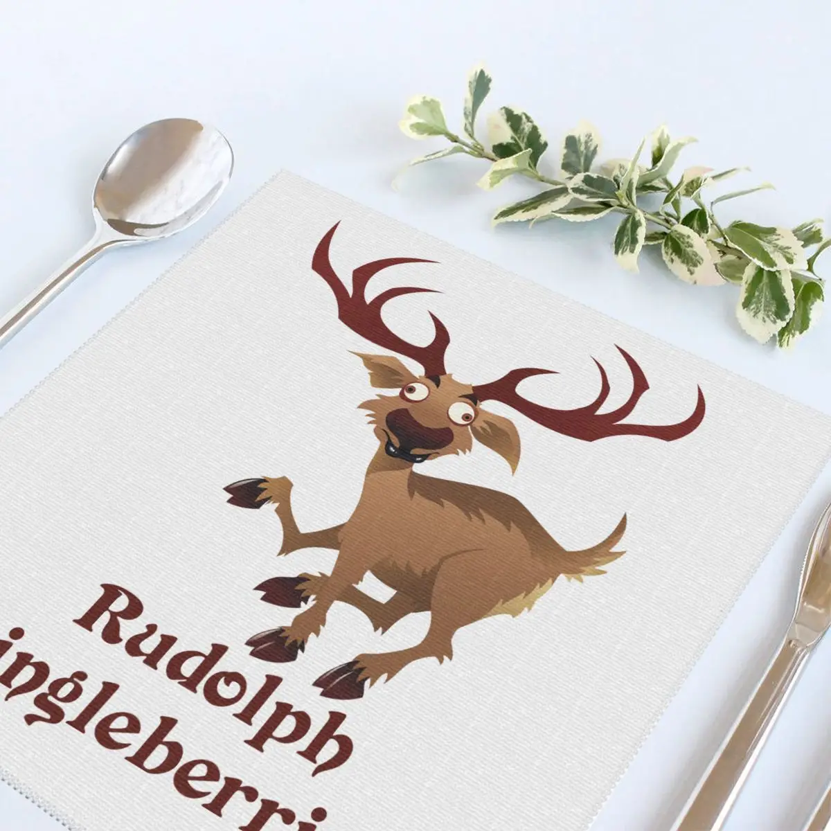 Столовые приборы для обеденного стола CoastersRudolph dingleberry Polyster Cup кофейные настольные коврики для кухни 6 шт. домашний декор
