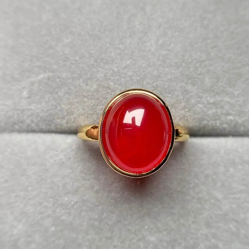 Натуральное красное агатное кольцо Bijoux Femme модные украшения аксессуары Joyeria Mujer