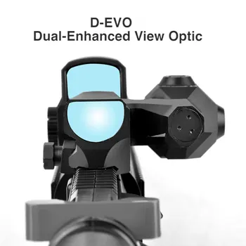 

Dual-Enhanced View Optic D-EVO Reticle Rifle Scope Magnifier with LCO Red Dot Sight Reflex Sight