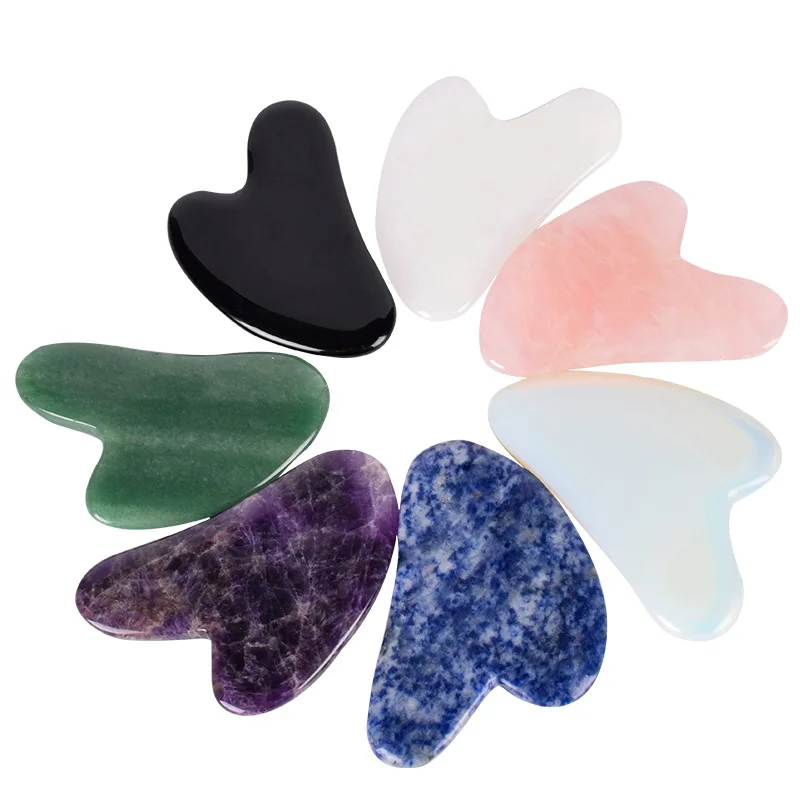 Natural Jade Scraping Board Anti Aging Chinese Guasha Tool Neck Body Massage Acupuncture Scraper Therapy Multicolor Selection|Massage Roller| - AliExpress