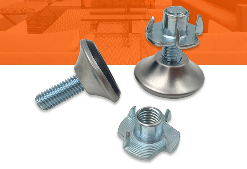 4PCS/Lot Heavy Duty Furniture Levelers Adjustable Furniture Legs Levelers, Leveling Feet for Tables Chair Cabinet Sofa, M6 Nut