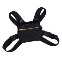 Сумка-Жилет Molle, многофункциональный рюкзак для охоты, Походов, Кемпинга, спорта на открытом воздухе, нагрудный пакет, черный цвет