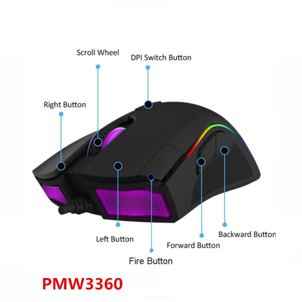 Проводная игровая клавиатура Delux T9 Pro M625 PMW3360 комбинированная эргономичная