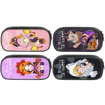 

Demon Slayer Kimetsu No Yaiba Kamado Tanjirou Nezuko Zenitsu Inosuke Cute Printed Zipper Pen Pencil Bag Case Stationery Gift