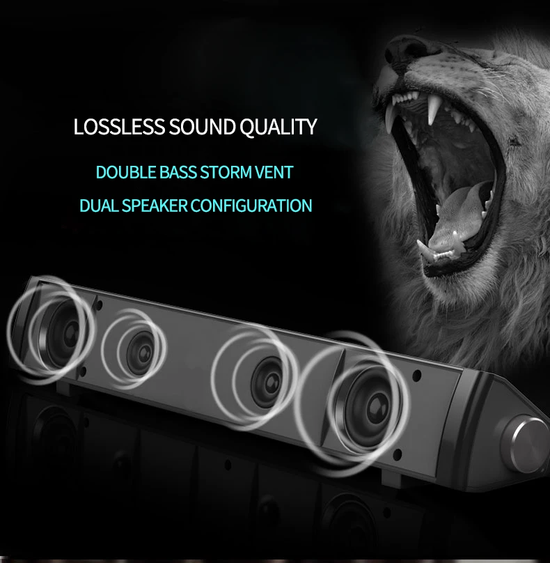 Computer Speaker Subwoofer Wireless Bluetooth Speaker Soundbar tv Bass Surround Sound Box for PC Laptop phone Tablet MP3 MP4