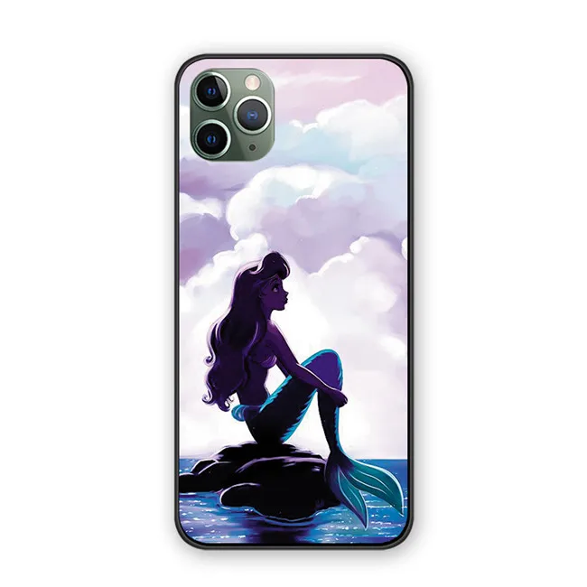 10 Милые чехлы для телефонов Little Mermaid для iphone 6S 6 7 8 Plus черный силиконовый чехол для iphone 11 Pro MAX X XS XR - Цвет: 10