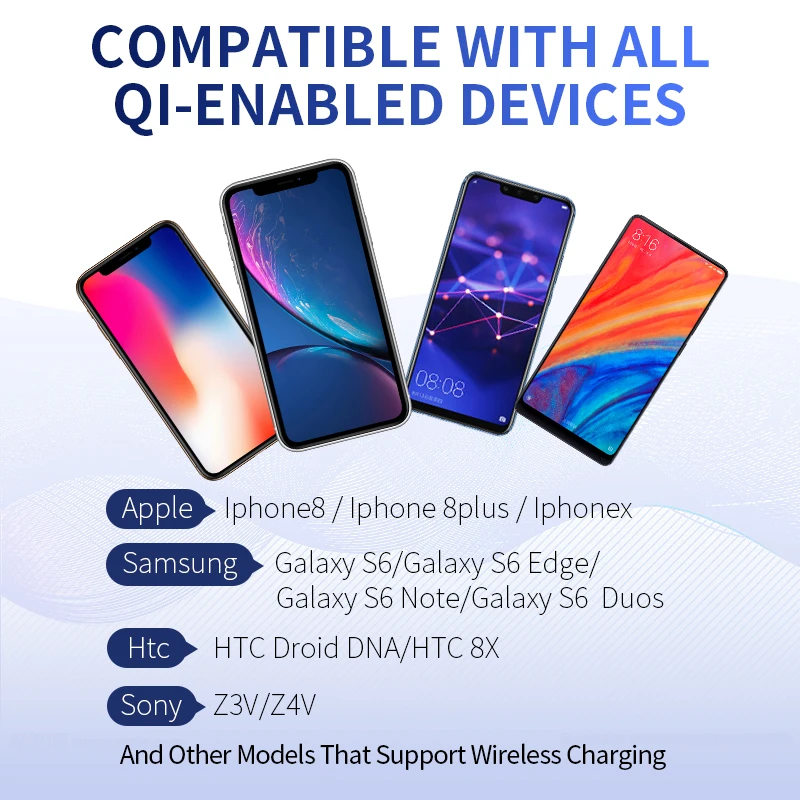Coolreall Qi 15 Вт Быстрое беспроводное зарядное устройство для Samsung S10 S9 S8 Беспроводная зарядная подставка для iPhone 11 Pro XR XS Max X 8 Plus