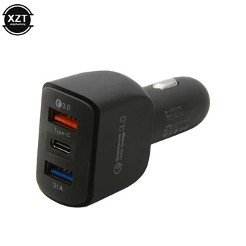 

3 PORTS 18W 3.1A Car Charger Quick Charge 3.0 Universal Dual USB Fast Charging QC For iPhone Samsung Xiaomi Mobile Phone In Car