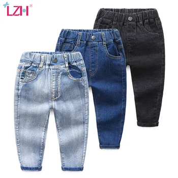 

Toddler Boys Jeans 2020 Spring Autumn New Kids Feet Pants Children's Solid Color Fashion Casual Trousers Baby Boys Blue Jeans