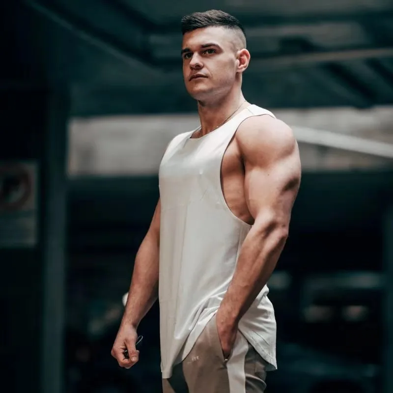 ALPHALETE тренажерные залы Стрингер одежда Бодибилдинг майка мужская майка для фитнеса майка без рукавов однотонная хлопковая майка