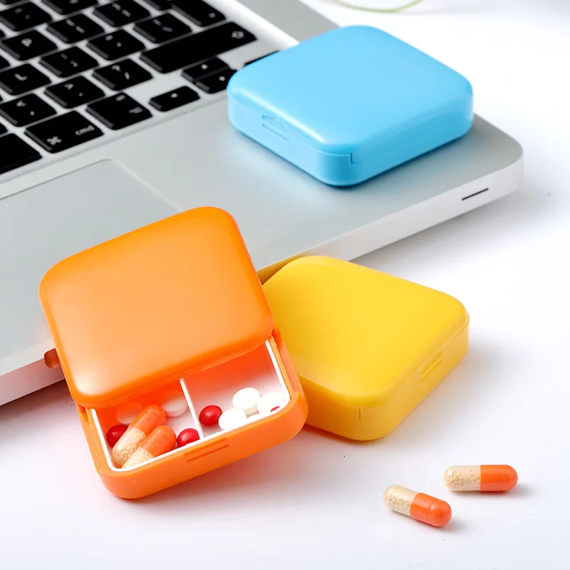 

Push Open 2 Cells Early Morning Evening PackPill Medicine Box Holder Storage Box Organizer Container Case Splitters Travel