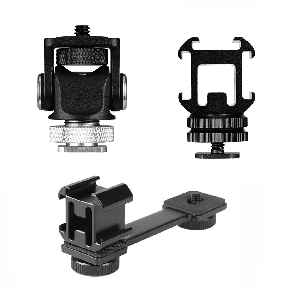 Triple Hot Shoe Mount Adapter Flash Microphone Bracket Holder for Smooth 4 DJI Osmo Pocket Video Camera Gimbal Accessories | Электроника