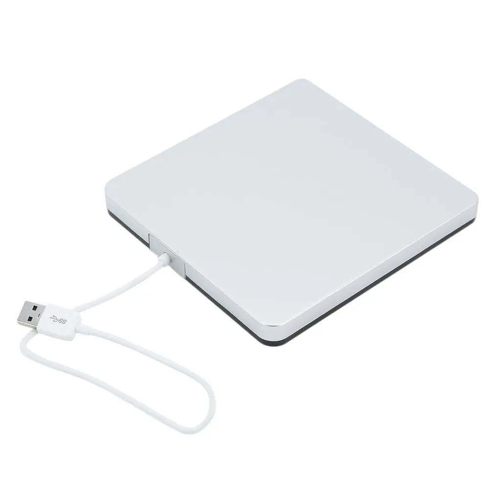Портативный белый поддон Тип внешний тонкий USB 3,0 DVD-RW горелки авторский внешний жесткий диск для ноутбука компьютер