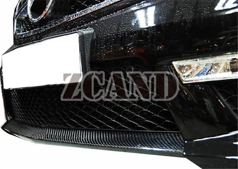 Реальные углеродного волокна Малый передний спойлер Для aftermarket BENZ W204 F/L C63 бампер