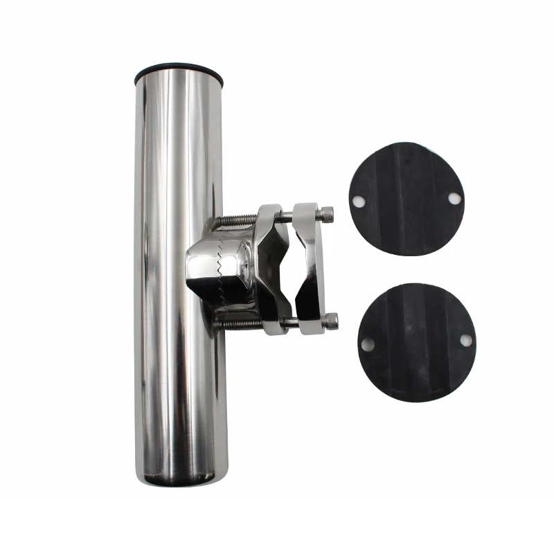 Fish Rod Holder Marine Stainless Steel Clamp On Fishing Rod Holder Adjustable Boat Fishing Tackle