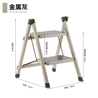 Кухня Табуреты-стремянки и лестницы-стремянки бытовой раскладной стул два передвижная стремянка мульти-функциональные анти-скольжения маленькая складная лестница - Цвет: set8