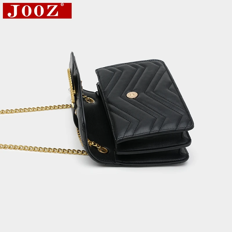 JOOZ fashion Vintage shoulder bag for women fringed rhombic chain bag wandering bag classic crossbody bag