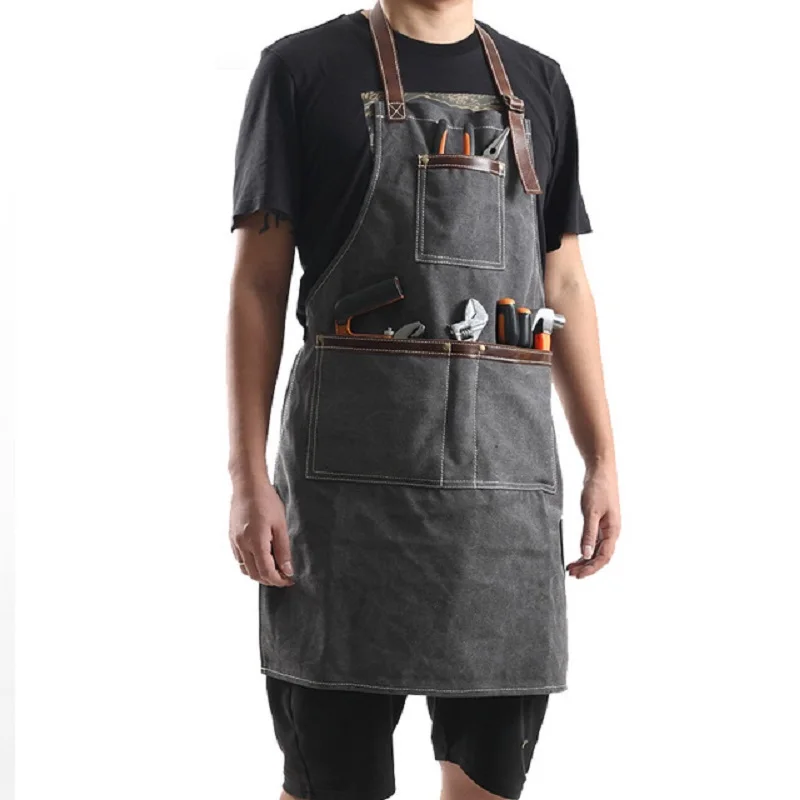 

A012 Vintage Welding Canvas Work Shop Apron Coffee Shop Restaurant Gardener Flower Artist Milk Tea Shop Multipurpose Retro Apron
