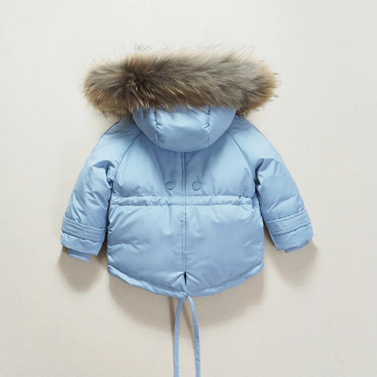 Winter Children's Clothing Set Suit Down Jacket+ Bib PantsTwo-piece Boy Girl-30 Winter Outerwear Snowsuit Ski Suit Thickened