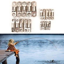 5pcs Stainless Steel Column type rotary Bearing Swivel Fishing Swivels Hook without ring Lure Connector Fish Accessories