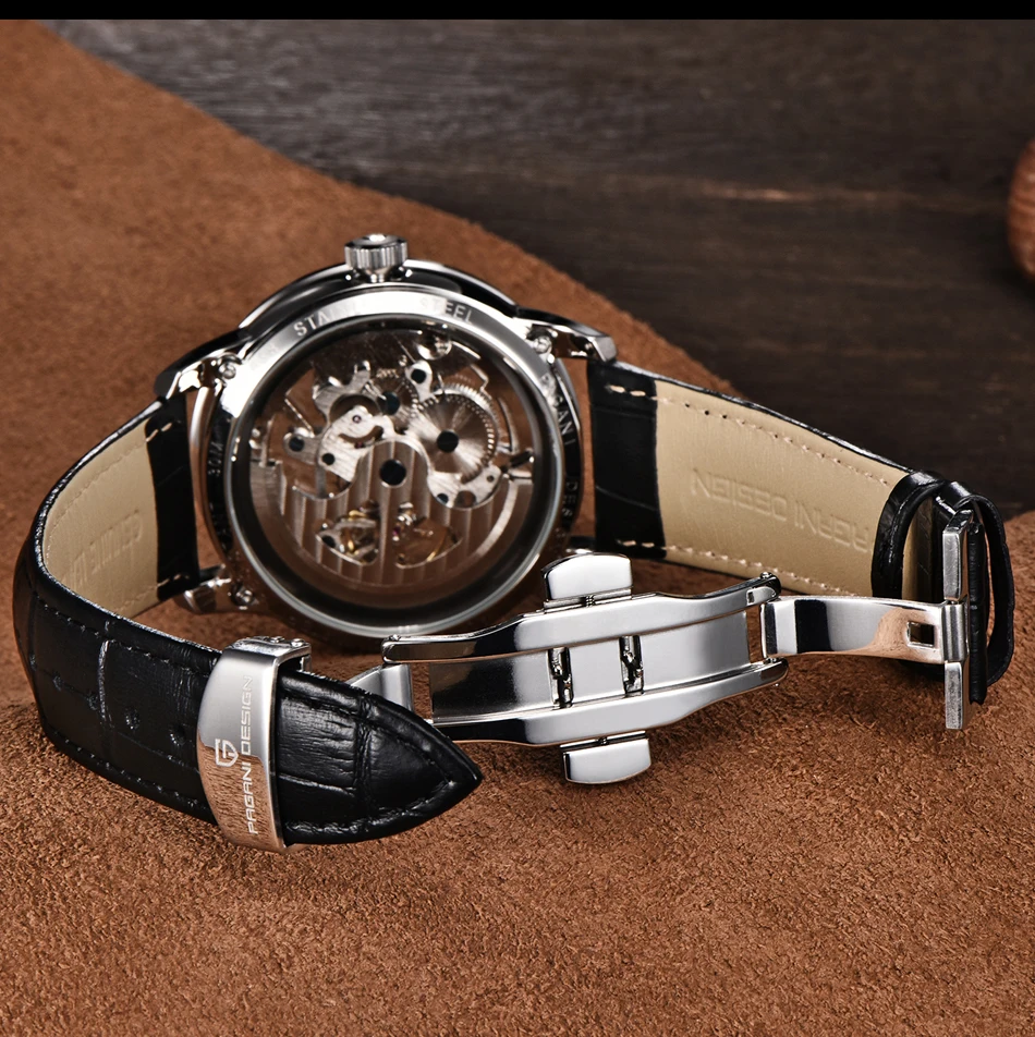 2021 Pagani Design New Men's Luxury Automatic Mechanical Watch Stainless Steel Waterproof Sports Leather Watch Relogio Masculino
