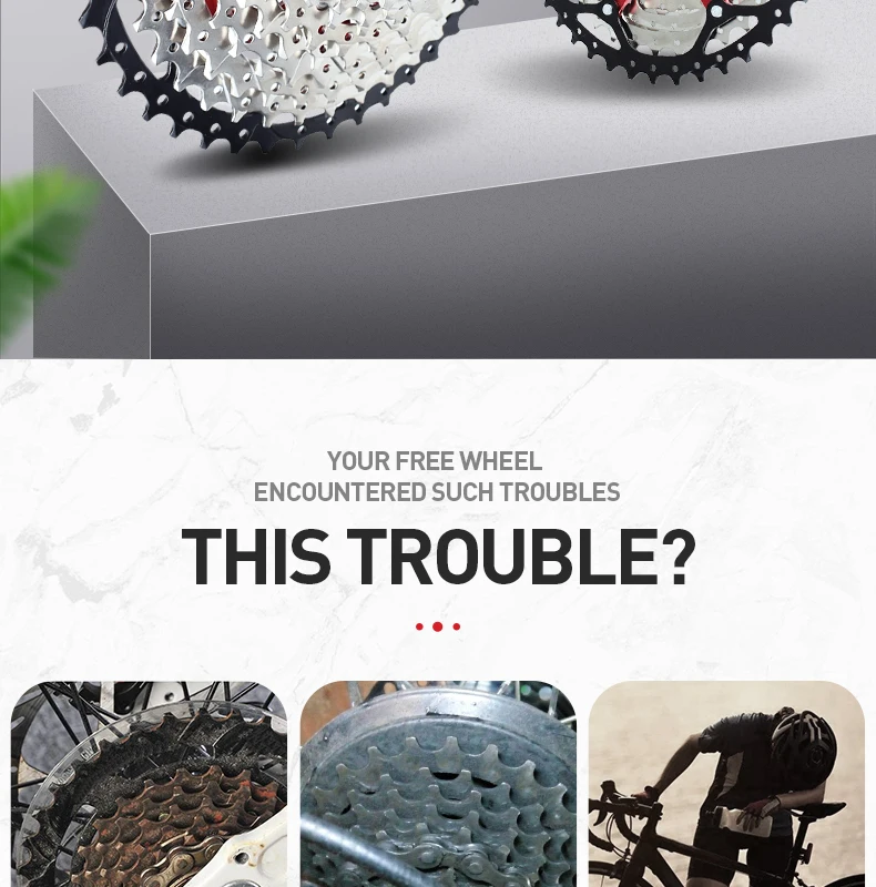 VG SPORTS MTB Cassette 8 9 10 11 12 Speed 40T 42T 46T 50T 52T Mountain Bike Cassette Separate Cassete Freewheel Bracket Sprocket