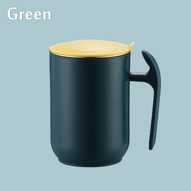 Coffee Cup With Cover Office Water Cup Stainless Steel Milk Tea Cups Mugs Travel Tumbler Drinkware Removeable Water Bottle