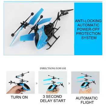 

Mini RC Drone Flying Helicopter Aircraft Suspension Induction LED Light Remote