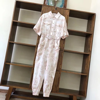 

Australia Flax High Waistline Handsome Work Clothes Lin Tai Pants Woman Loose Skinny Leisure Time Wide Leg Trousers