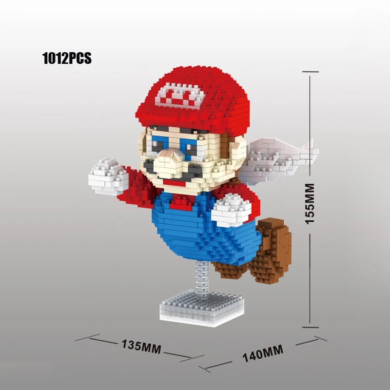 

Hot Game images micro diamod building block Nintendoes flying super mario bros nano bricks toys with rack collection